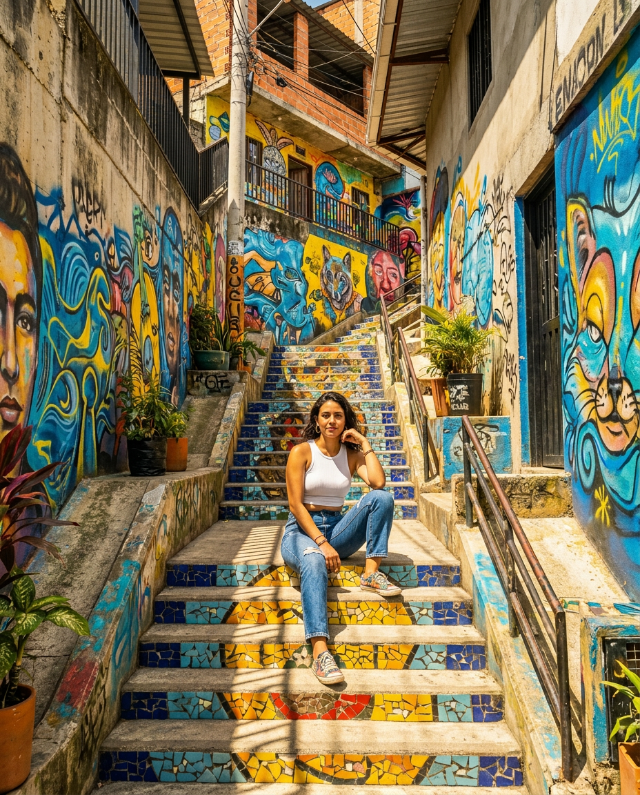 Pose guide: Medellín Street Art